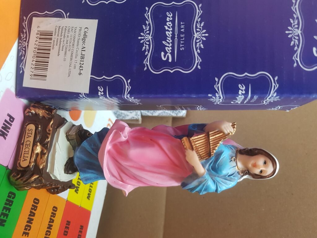 Santa Cecília 16cm - Enfeite Resina