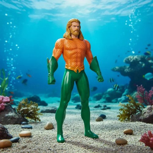 Boneco Super Herói Aquaman Liga Da Justiça 25cm Dc Comics