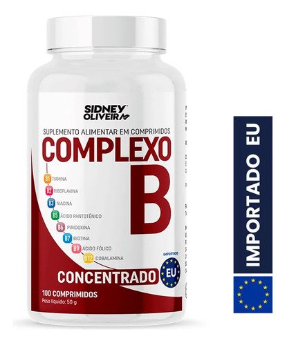 Complexo B Concentrado 100 Comprimidos Sidney Oliveira Ue Sem Sabor - Imagem 6