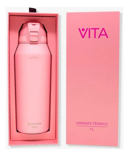 Garrafa Térmica Vita Pegasus 1l Pink Glaze - Zonacriativa Pink