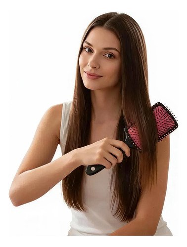 Escova Mq Beauty Quadrada - Pentear E Desembaraçar Rosa