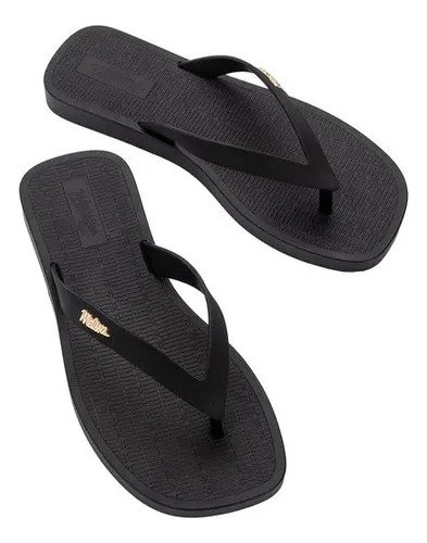 Sandalia Original Melissa Sun Long Beach 33528 Preto Preto Liso 36 Br
