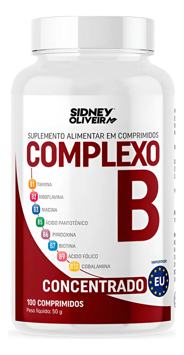 Complexo B Concentrado 100 Comprimidos Sidney Oliveira Ue Sem Sabor - Imagem 8