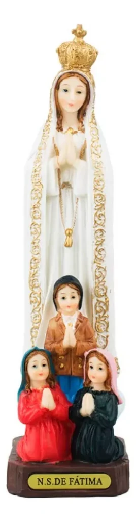 Enfeite Resina Nossa Senhora De Fátima 23 Cm Tipo 2