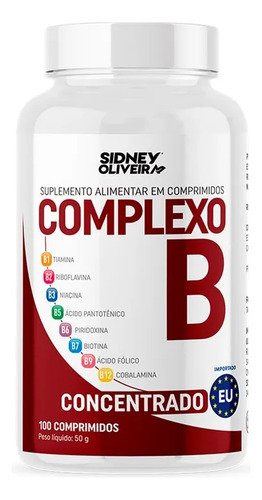 Complexo B Concentrado 100 Comprimidos Sidney Oliveira Ue Sem Sabor - Imagem 5