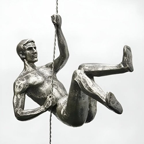 Figura De Escalada Homem Estátua Pendente De Alpinista Right Hand