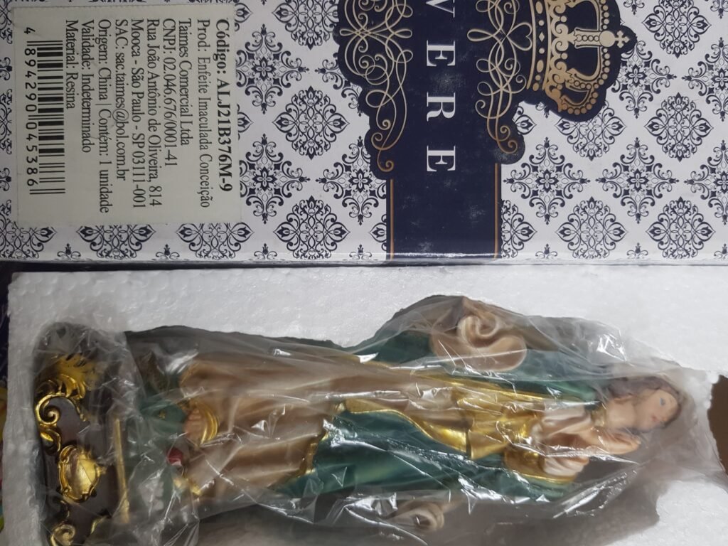 Imaculada Conceição Enfeite Religioso De Resina 22 Cm